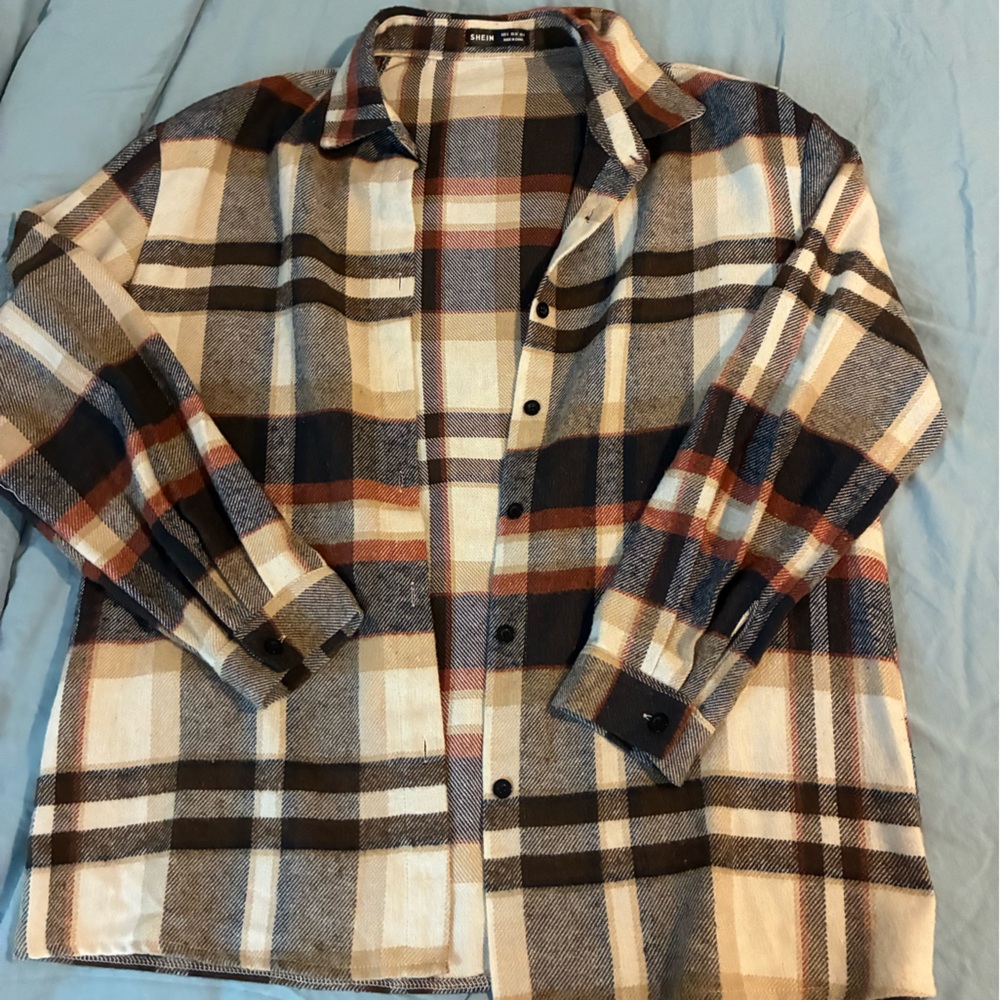 Plaid Button-Up Shirt